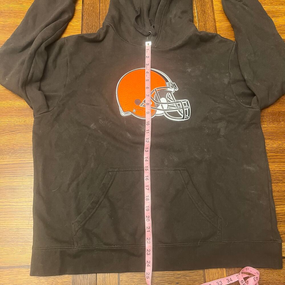 XL Cleveland Browns Hoodie NFL Football Pullover Sweatshirt Brown Orange - Picture 3 of 4